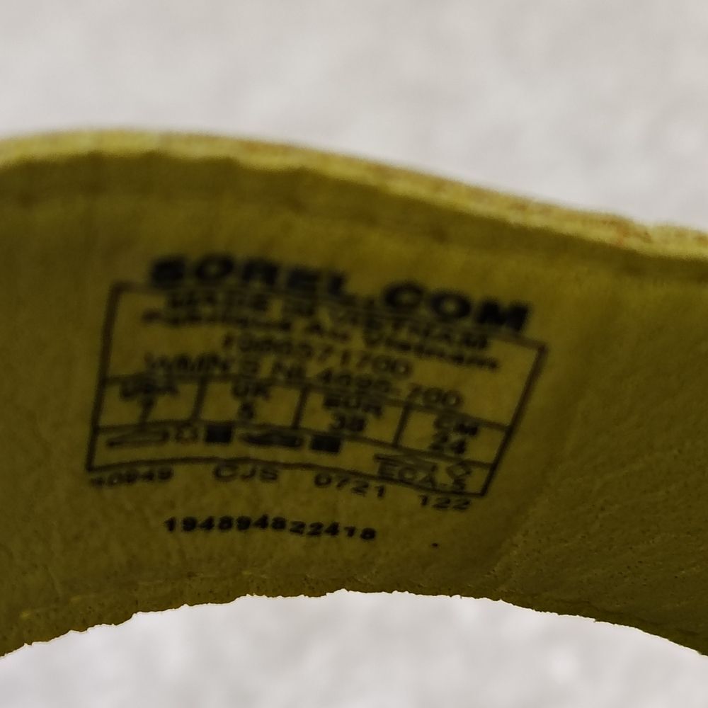 Sorel Kinetic Impact Yellow Outdoor Hiking Sandals - Picture 7 of 12